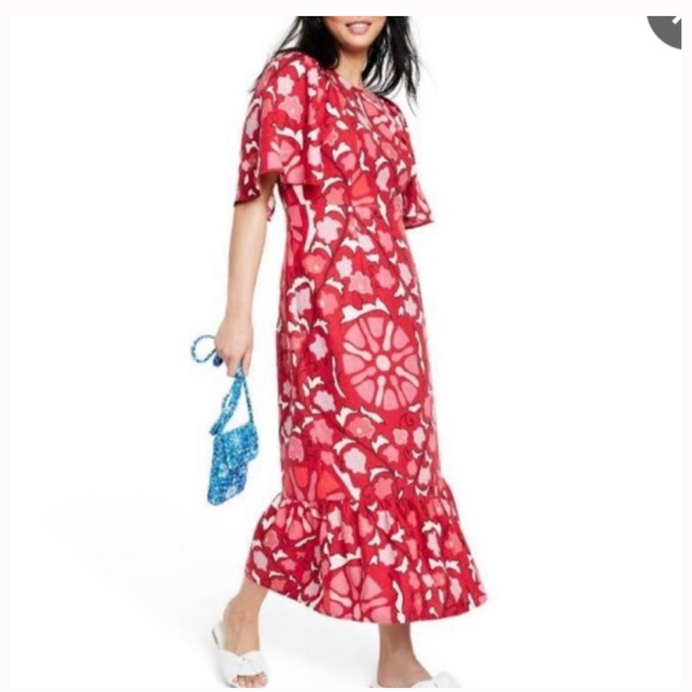 RHODE by TARGET Red Floral Maxi Dress